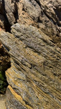 Dokuma ve Katmanlı Islak Kaya Yüzeyinin Yakın Çekimi