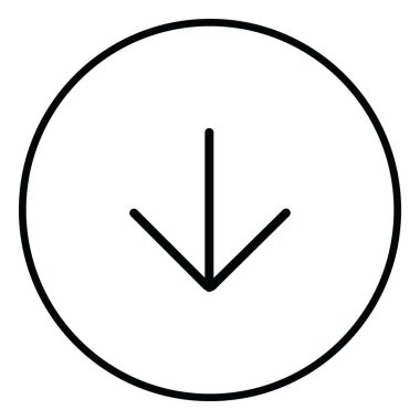 Satır simgesini işaret eden ok, işaretçi, indirme, azaltma için web kullanımı için