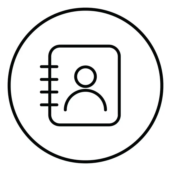 Adres defteri, bağlantı, defter, bilgi, sayfa, kişi için web kullanımı için daire şeklinde simge