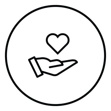 El şömine çizgisi simgesi iç daire, dikkat, siyah dış hat, çizgi simgeleri.