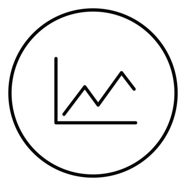 İlerleme, istatistik, analiz, grafik için grafik çizelgesi simgesi düz simgesi veya web kullanımı.