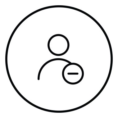 Eksi kullanıcı satırı simgesi iç çember, kullanıcı eksi simgesi sil, satır simgeleri.