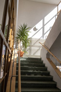 VYBORG, RUSSIA - 28 Nisan 2022: Kütüphane Alvaar Aalto 'dan sonra isimlendirildi. okuma odası