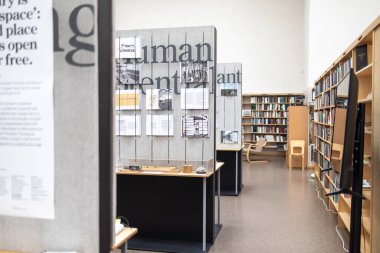 VYBORG, RUSSIA - 28 Nisan 2022: Kütüphane Alvaar Aalto 'dan sonra isimlendirildi. okuma odası