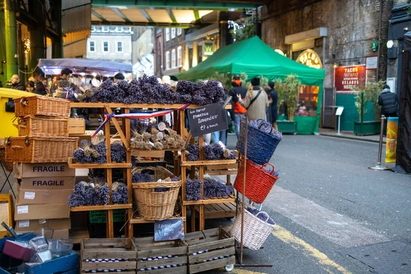 London December 2022 Sale Dry Lavender Bunches Borough Market — Stock Photo, Image