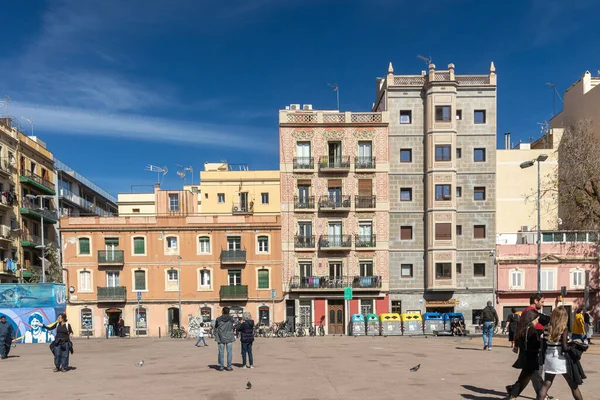Barselona Spanya Mart 2023 Mercat Barceloneta Yakınlarındaki Eski Evler Eski — Stok fotoğraf