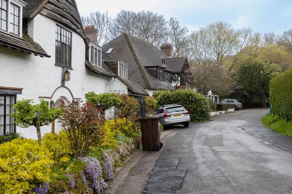 Londra Regno Unito 2023 Vecchi Cottage Nella Zona Hampstead Heath — Foto Stock
