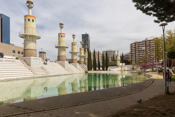 Barcelone Espagne Avril 2023 Est Parc Industriel Espagnol Moderne Créé — Photo