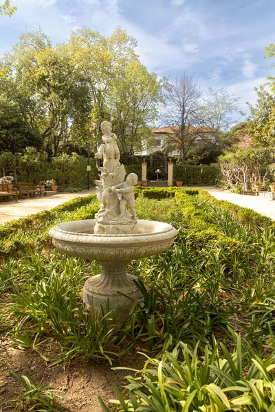 Barcelona Spanien April 2023 Öffentliche Gärten Jardins Tamarita Frühlingszeit Blütezeit — Stockfoto