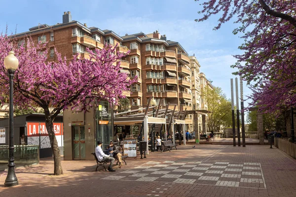 Barcelone Espagne Avril 2024 Cercis Siliquastrum Communément Appelé Arbre Judas — Photo
