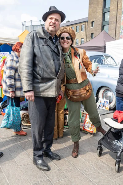 London April 2023 Car Boot Sale Vintage Retro Festival People — Stock Photo, Image