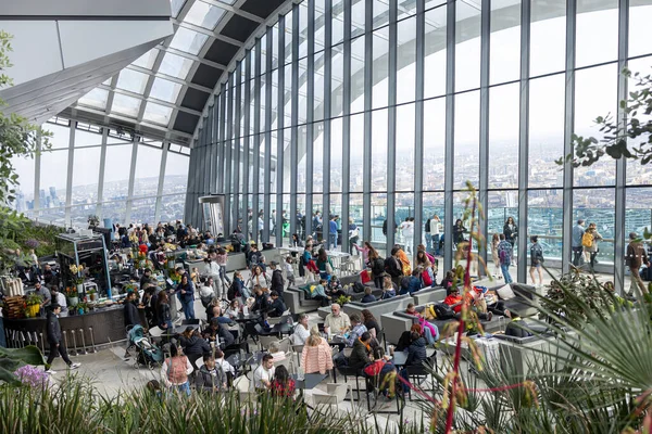London Wielka Brytania Kwiecień 2023 Sky Garden Najwyższa Europie Przestrzeń — Zdjęcie stockowe