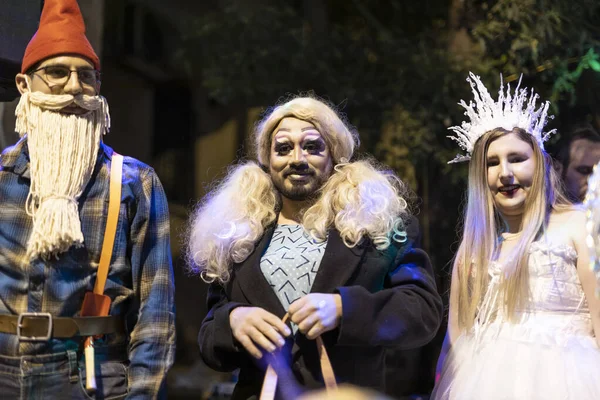 Haifa Izrael Marca 2022 Ludzie Ubrani Fantazyjne Stroje Świętują Purim — Zdjęcie stockowe