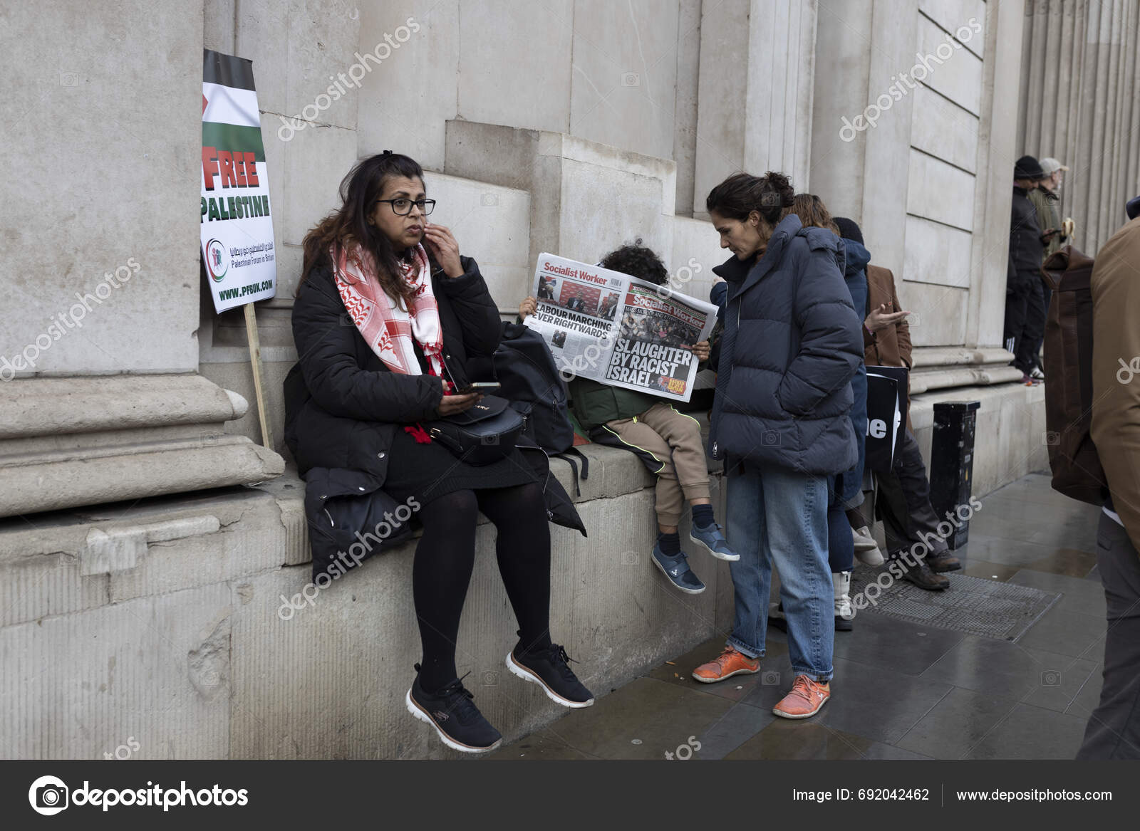 London December 2023 Thousands Attend Pro Palestinian Protest Pro