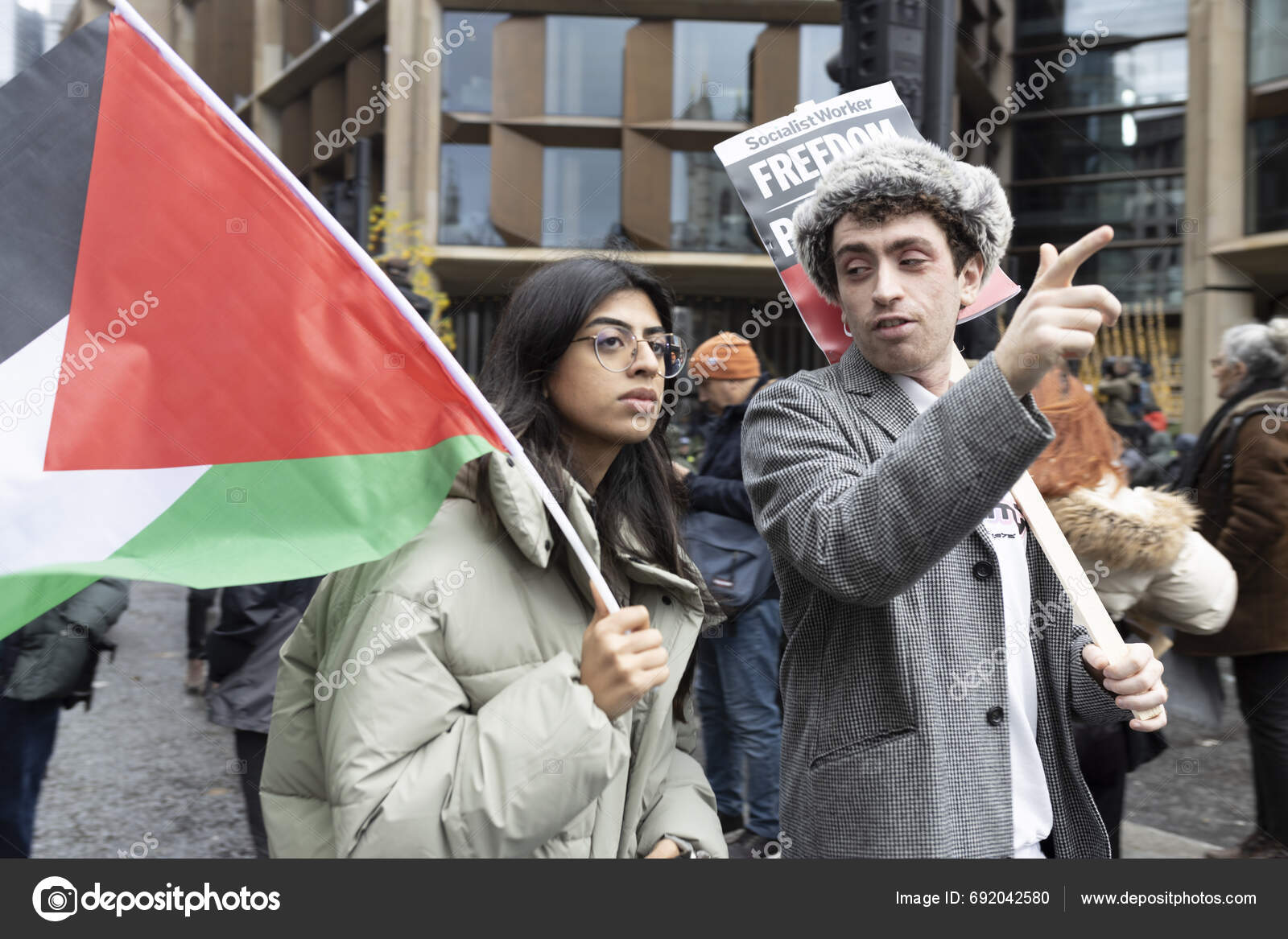 London December 2023 Thousands Attend Pro Palestinian Protest Pro