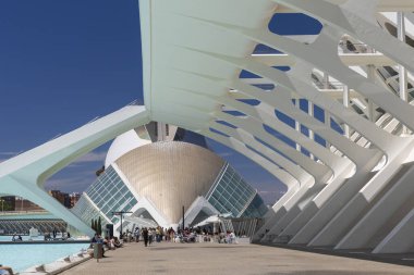 Valencia, Spain; April 19 2024: Museum of Sciences in the City of Arts and Sciences. Calatrava's modern architecture. clipart