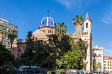 Valencia, Spain; April 19 2024:  The chirch Parish of San Miguel and San Sebastian clipart