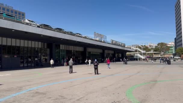 Barcelona Hiszpania Kwietnia 2024 Sants Estacio Największy Dworzec Kolejowy Barcelonie — Wideo stockowe