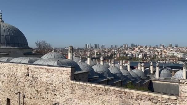 Κωνσταντινούπολη Τουρκία Απριλίου 2024 Εκπληκτική Πόλη Ουρανοξύστης Της Κωνσταντινούπολης Από — Αρχείο Βίντεο