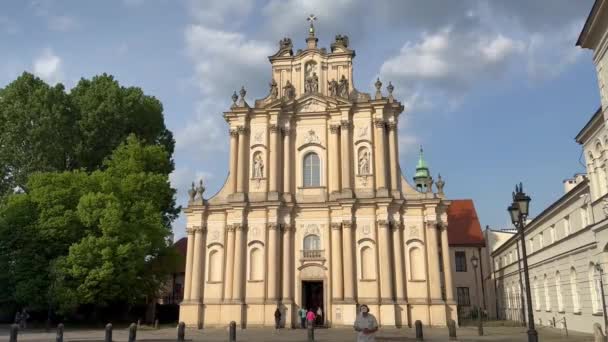 Warschau Polen Mai 2024 Kirche Mariä Himmelfahrt Und Des Josef — Stockvideo