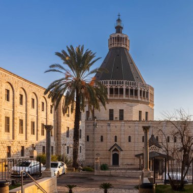 Nazareth, İsrail, 23 Ocak 2025 Annunciation Kilisesi, bazen Annunciation Bazilikası olarak da anılır.