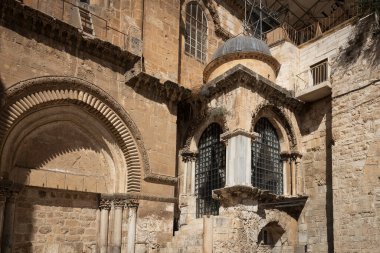 Kudüs, İsrail - 1 Ekim 2024, Kutsal Mezar Kilisesi, İsa 'nın Dirilişi Kilisesi olarak da bilinir, Kudüs' ün Eski Bölgesi 'nde bulunan bir kilisedir..