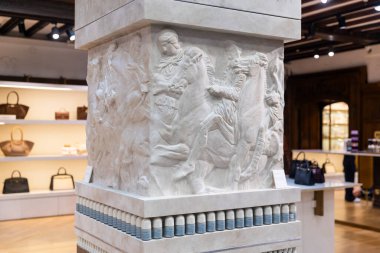 London, UK, 15 May 2025, Greek-inspired beauty installation at Liberty London for To My Ships launch