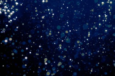 Siyah arka plan ile Soyut Mavi bokeh