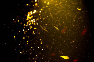 Arkaplan için su kullanımından altın bokeh