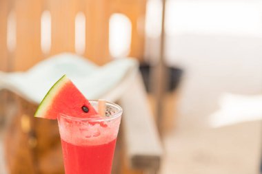 Watermelon smoothie blender for the seaside
