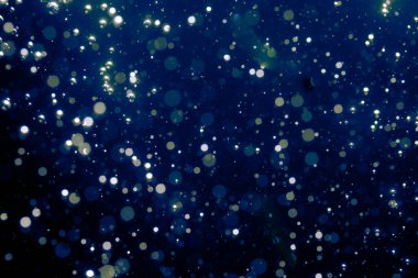 Siyah arka plan ile Soyut Mavi bokeh