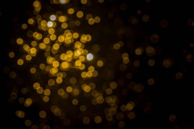 Siyah arkaplanda ışık bokeh