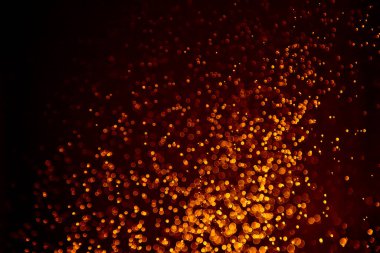 Siyah arkaplan ile güzel soyut kırmızı bokeh