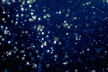 Siyah arka plan ile Soyut Mavi bokeh