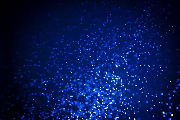 Красивый Абстрактный Синий Боке Черным Фоном — стоковое фото