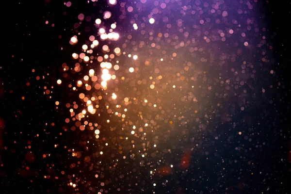 Abstract Colorful Bokeh Defocus Glitter Blur Black Background — Stock Photo, Image