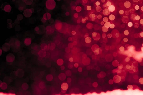 Abstract Decorat Bokeh Vakantie Kerst Gloeiende Lichten Zwarte Achtergrond — Stockfoto