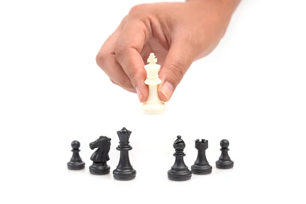 Schach Ist Ein Denkprozess Dem Geschäftsplaner Einen Weg Wählen Ihre Stockfoto