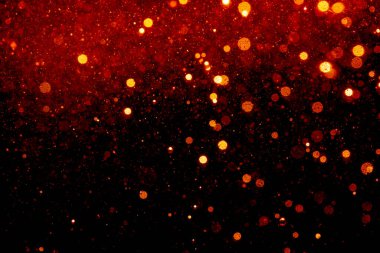 Siyah arkaplan ile soyut kırmızı bokeh