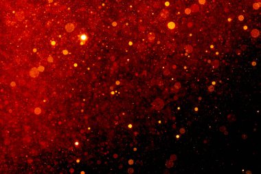 Siyah arkaplan ile soyut kırmızı bokeh