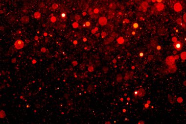 Siyah arkaplanda kırmızı ışık bokeh