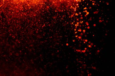 Siyah arkaplan ile kırmızı ışık bokeh