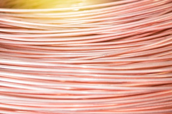 Producción Elementos Núcleo Alambre Cobre Puro Cables Cobre Para Energía — Foto de Stock