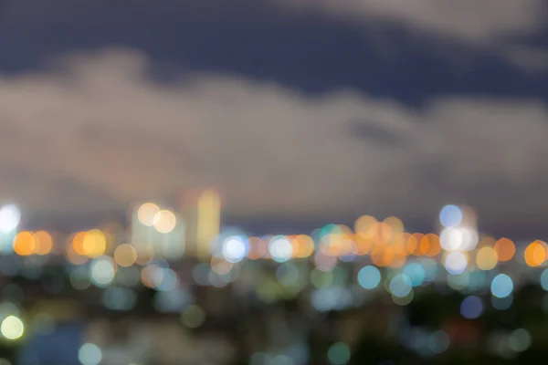 stock image Bokeh blur of city light on the night use for background