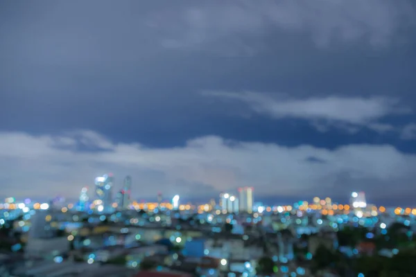 Bokeh Borrão Luz Cidade Sobre Uso Noite Para Fundo — Fotografia de Stock