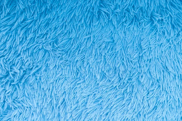 Blue Faux Fur Rug Texture Use Background — Stock Photo, Image