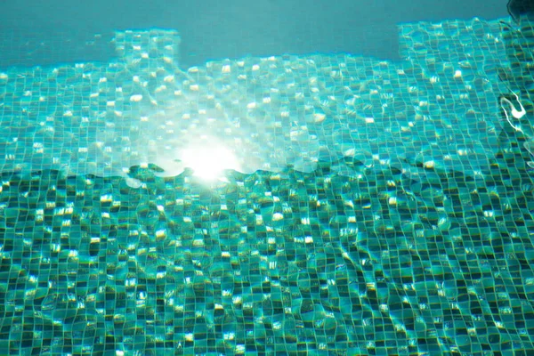 Blue Aqua Swimming Pool Rippled Water — Stock Photo, Image