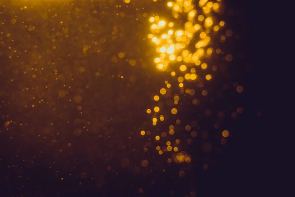 Glittering Stars Blur Gold Bokeh Use Celebrate Background — Stock Photo, Image
