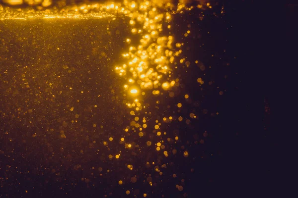 Glitzernde Sterne Der Unschärfe Gold Bokeh Verwendung Für Feiern Hintergrund — Stockfoto