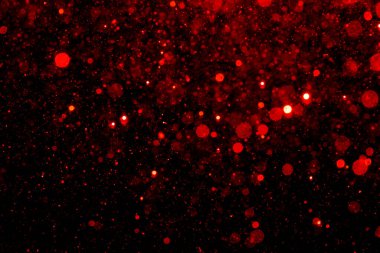 Siyah arkaplanda kırmızı ışık bokeh